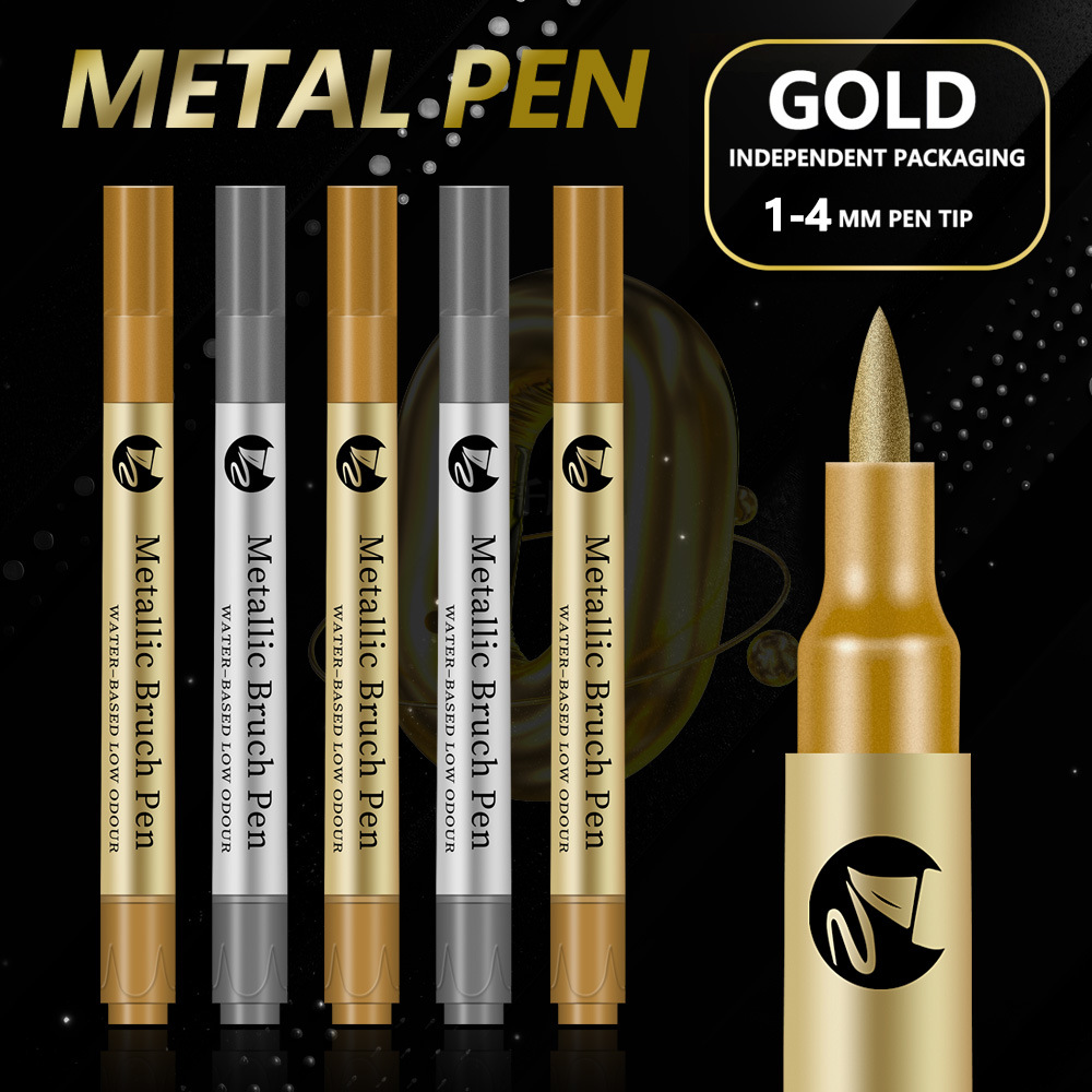 Illustration Marker Set - Набор из 2-6 шт. золотых/серебряных металлических