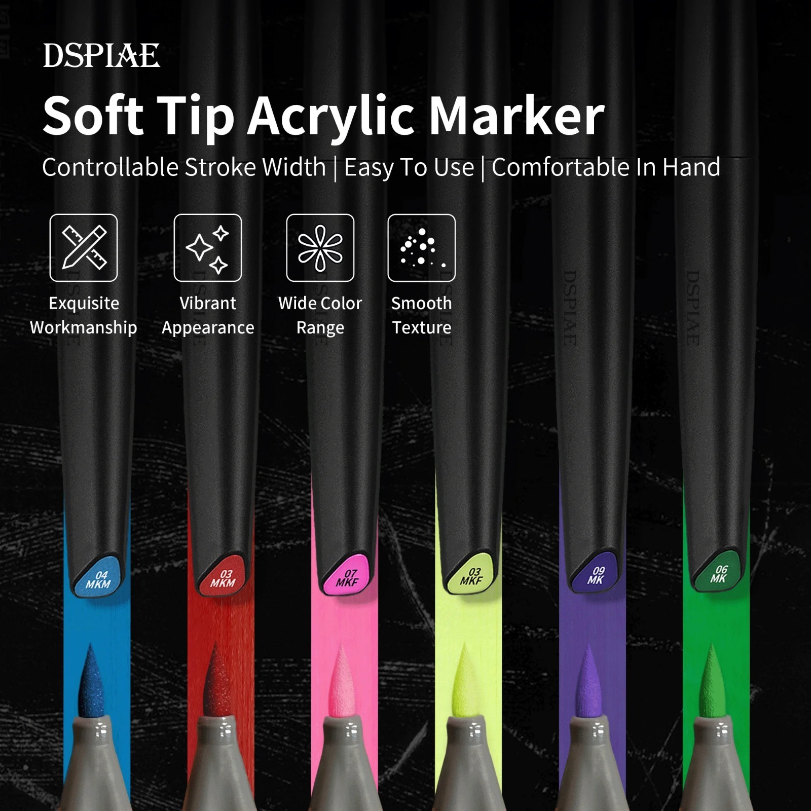 Illustration Marker Set - Набор маркеров DSPIAE с мягким наконечником