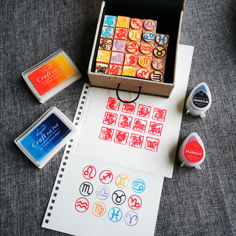 Stamping Ink Pad - DIY двенадцать печаток зодиака двенадцать созвездий
