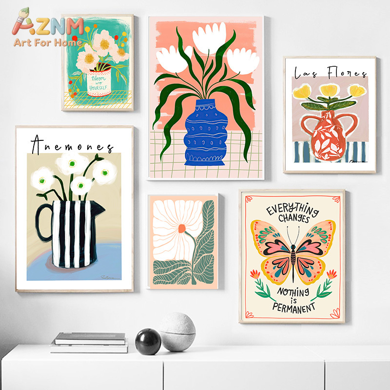 Art Craft Butterfly - Настенное искусство AZNM: Бохо-стиль, цветочные мотивы,