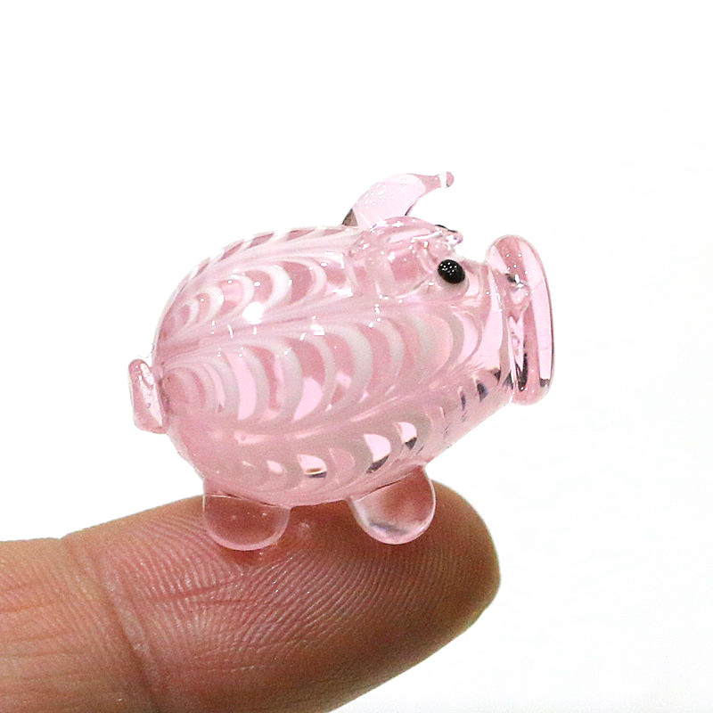 Craft And Art Difference - Миниатюрная фигурка свиньи из муранского стекла,
