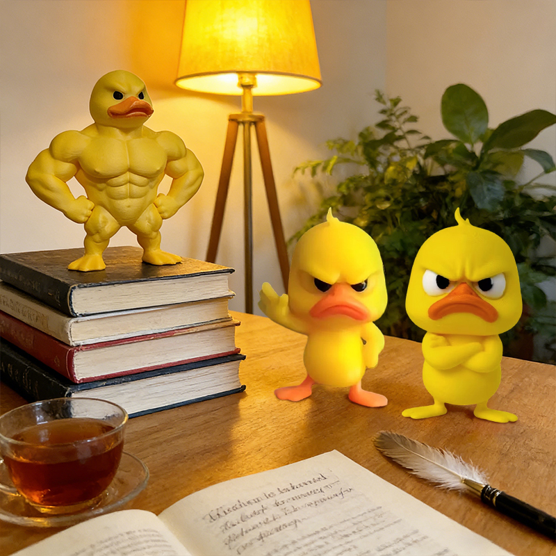 Art Craft Duck - 1/3 шт. Статуя Angry Yellow Duck
