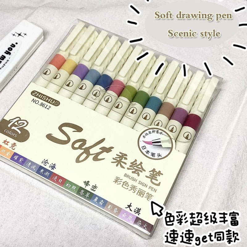 24/3 цвета, винтажные акварель – обзор и цена Watercolor Brush Pen