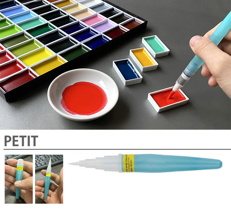 Японская акварельная кисть-руч – обзор и цена Watercolor Brush Pen