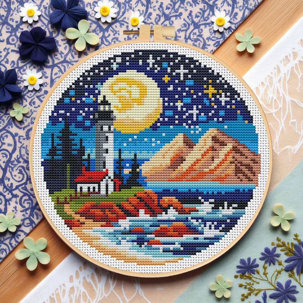 Вышивка крестиком Маяк Морская – обзор и цена Embroidery Hoop Kit