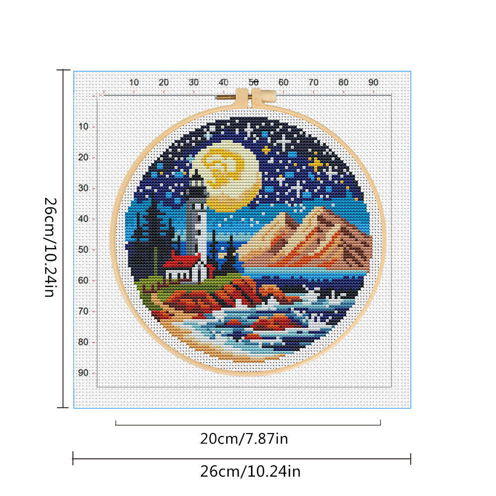 Вышивка крестиком Маяк Морская – обзор и цена Embroidery Hoop Kit